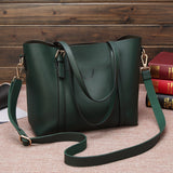 Alexa Vegan Leather Office Bag: Green - Rosenix